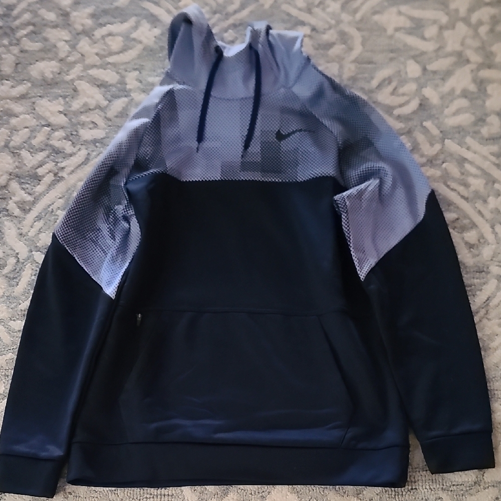 Nike Dark Blue and Light Gray Hoodie